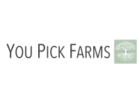 You Pick Farms logo with tree graphic.
