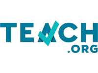 Blue teach.org logo with a checkmark in the "A"